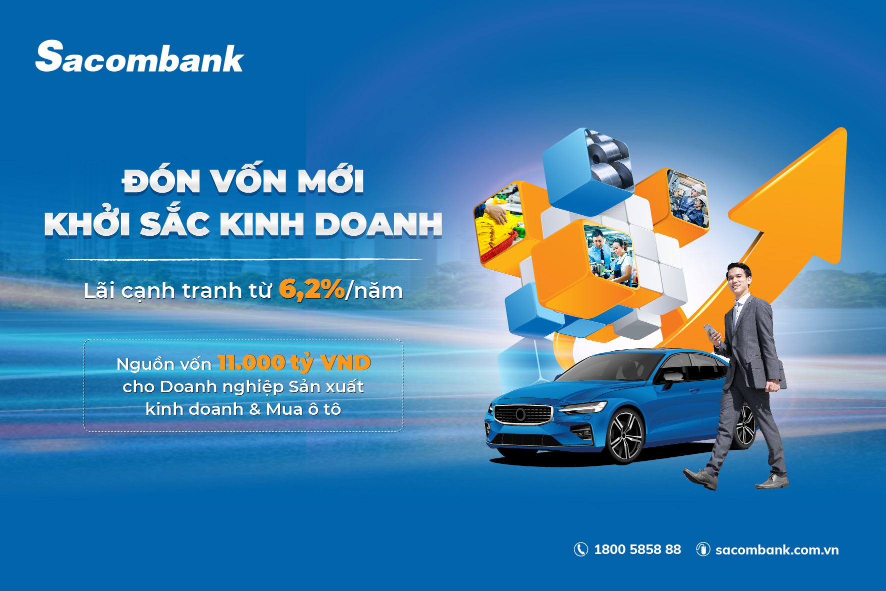 Sacombank tung gói vay 11 000 tỉ với lãi suất ưu đãi hỗ trợ khách hàng