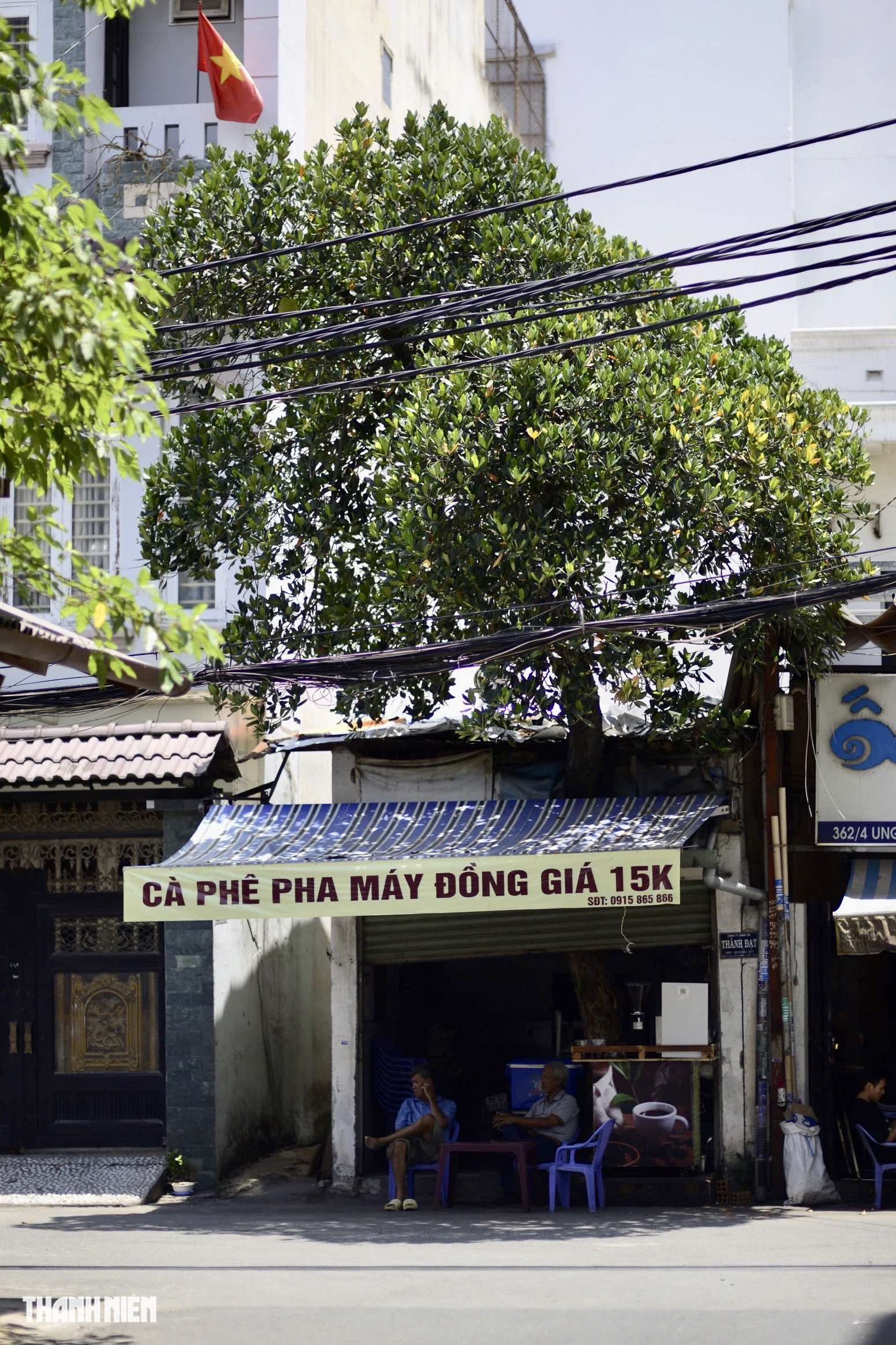 Nắng nóng đỉnh điểm ở TP.HCM: 'Giải nhiệt' miễn phí dưới bóng cây xanh - Ảnh 4.