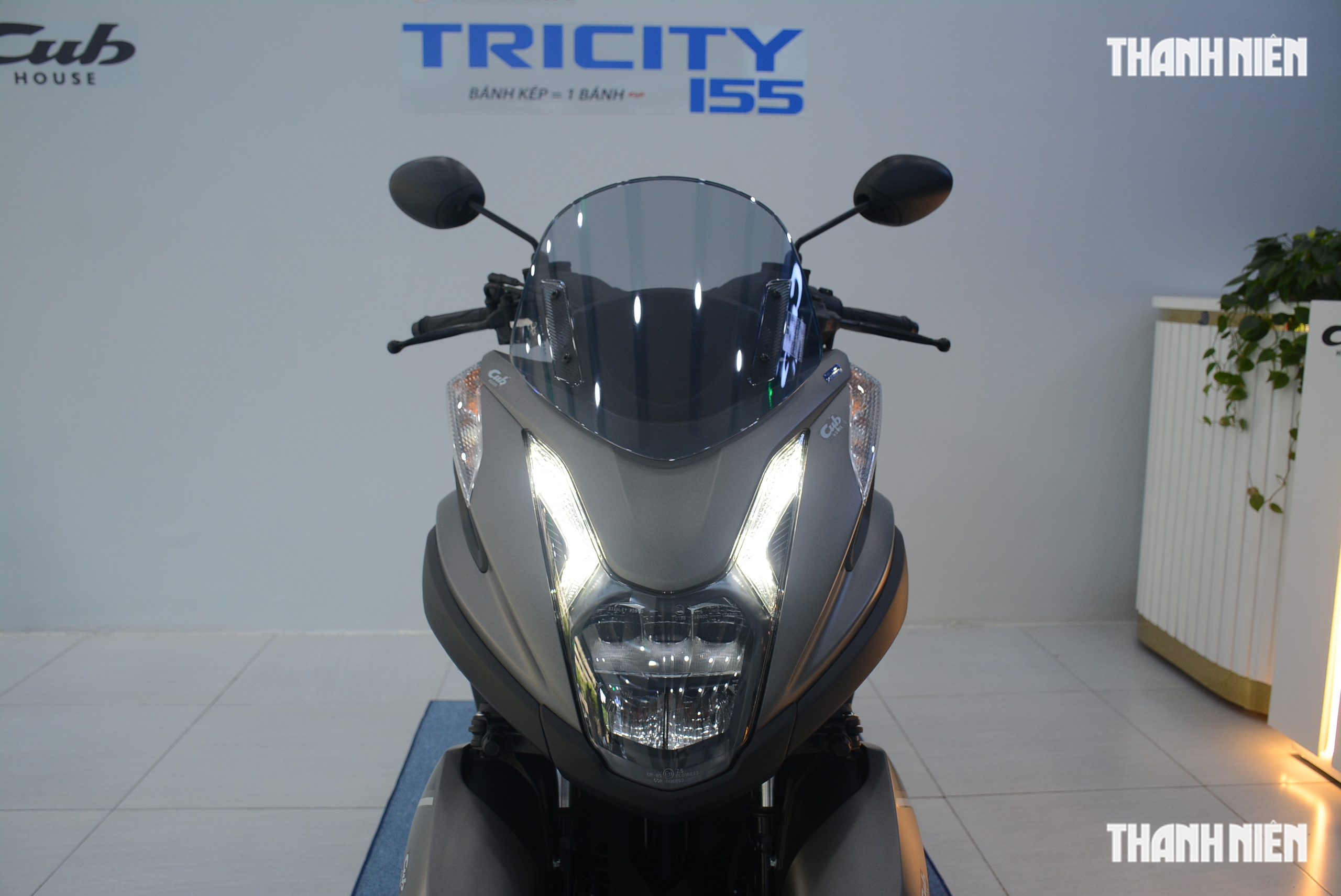 Yamaha Tricity 155 xe tay ga sử dụng bánh kép phía trước, có phanh tay đỗ xe - Ảnh 6.
