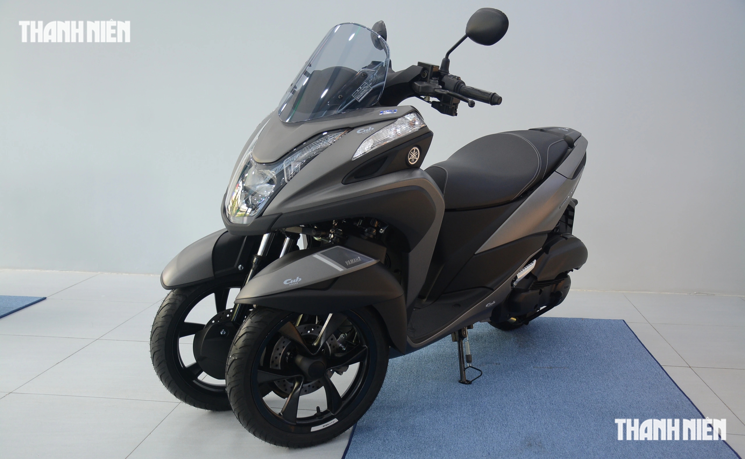 Yamaha Tricity 155 xe tay ga sử dụng bánh kép phía trước, có phanh tay đỗ xe - Ảnh 2.