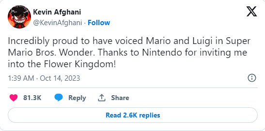 Nintendo tiết lộ danh tính người lồng tiếng mới cho nhân vật Mario - Ảnh 2. Nintendo tiết lộ danh tính người lồng tiếng mới cho nhân vật Mario - Ảnh 2.