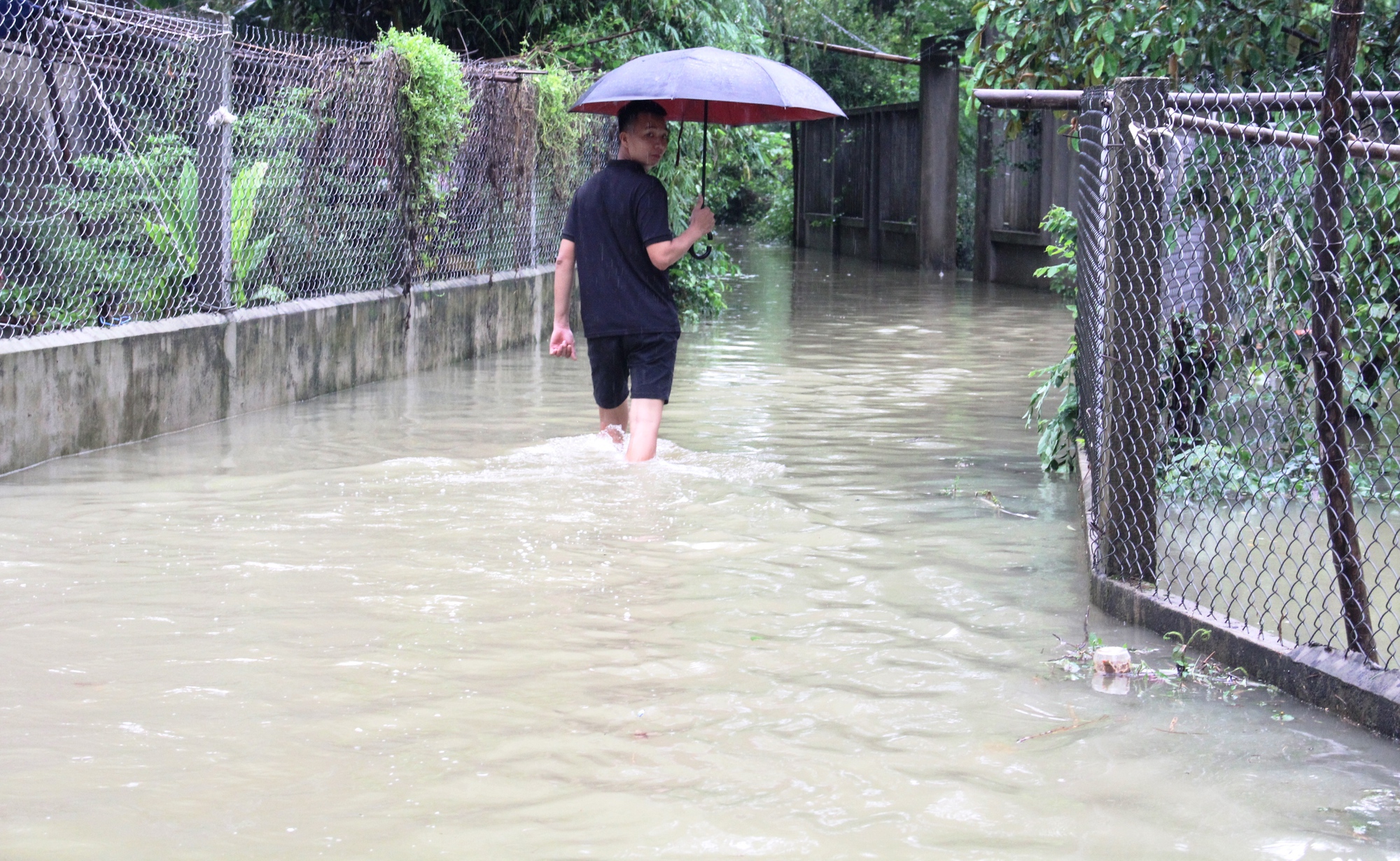 Quảng Nam: Nhiều nơi chìm trong biển nước, dân dùng ghe đi lại - Ảnh 13.