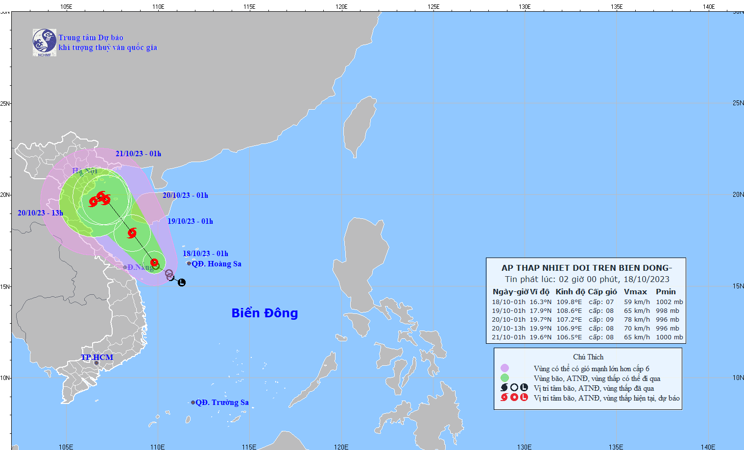 Tin tức thời tiết hôm nay 18.10.2023: Áp thấp nhiệt đới di chuyển như thế nào? - Ảnh 1.