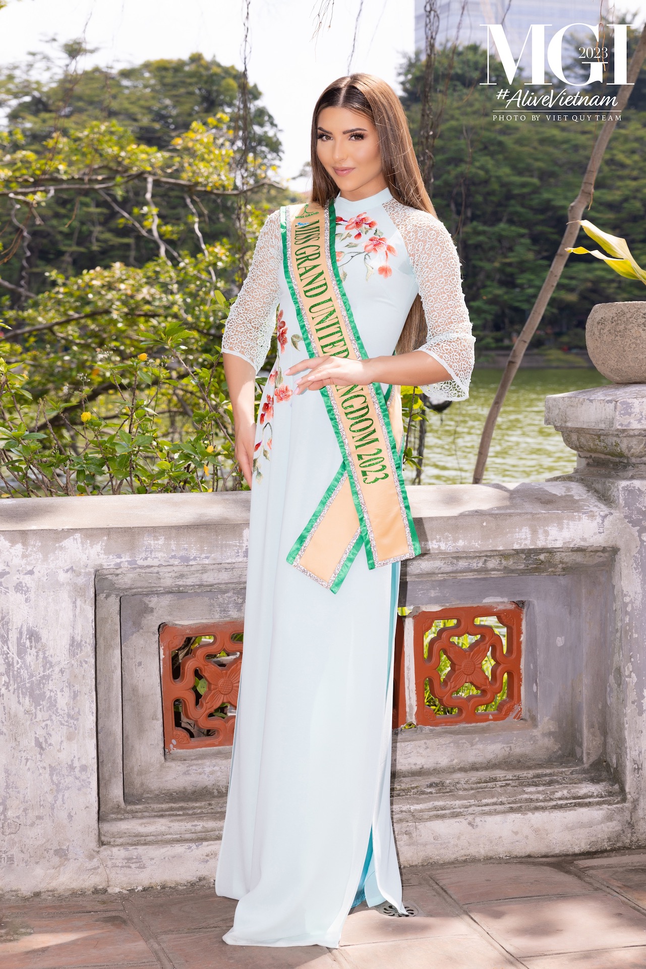 Dàn mỹ nhân 'Miss Grand International 2023' khoe sắc với áo dài Việt Nam   - Ảnh 12.