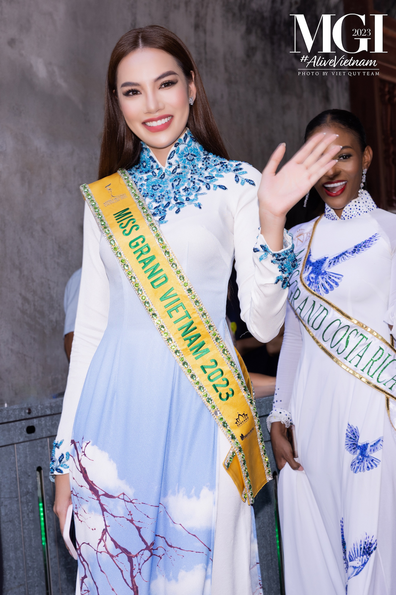 Dàn mỹ nhân 'Miss Grand International 2023' khoe sắc với áo dài Việt Nam   - Ảnh 3.