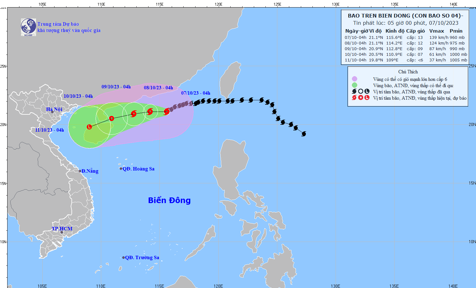 Tin tức thời tiết hôm nay 7.10.2023: Bão số 4 bất ngờ tăng cấp, di chuyển chậm - Ảnh 1.