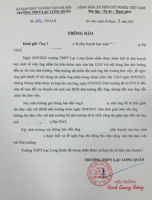 Nhà trường có được đuổi học sinh chỉ vì phụ huynh nhắn tin 'ảnh hưởng uy tín'? - Ảnh 1.