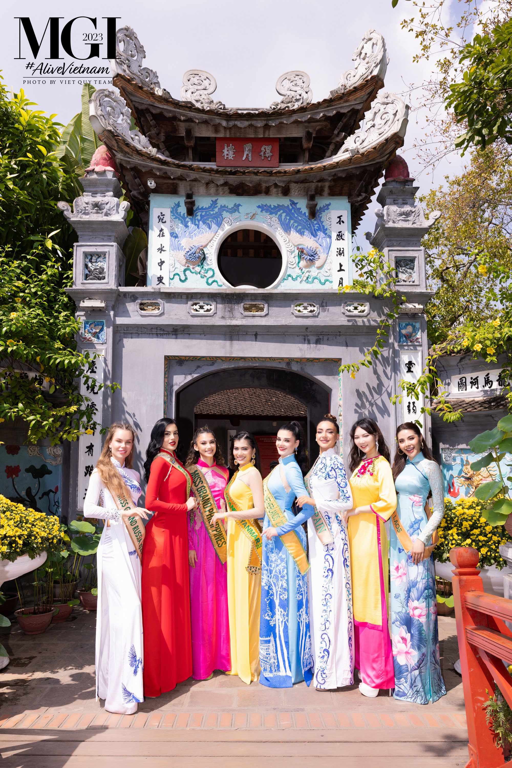 Dàn mỹ nhân 'Miss Grand International 2023' khoe sắc với áo dài Việt Nam   - Ảnh 14.
