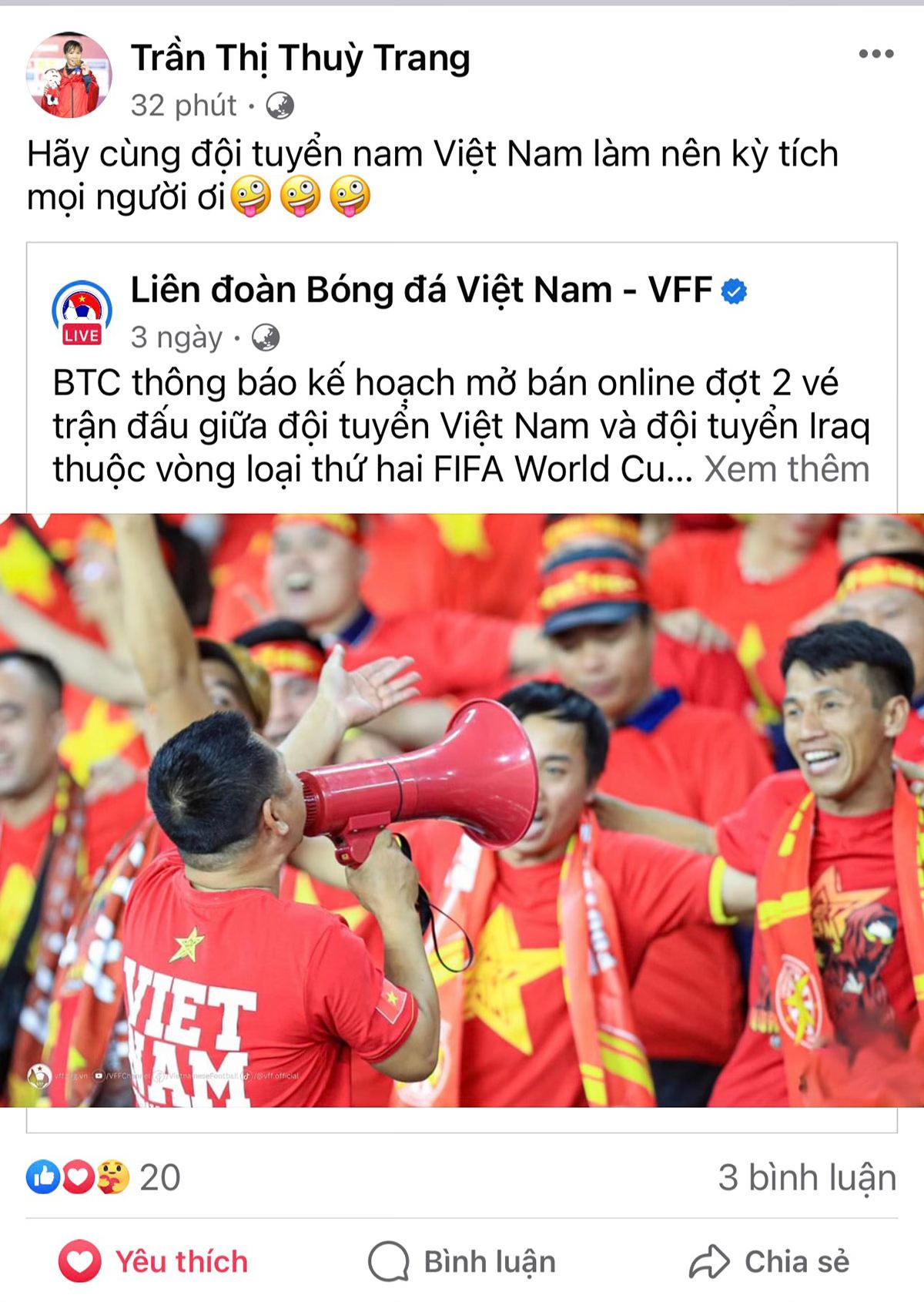 Thanh Nhã, Huỳnh Như kêu gọi CĐV đến sân 'tiếp lửa' đội tuyển Việt Nam - Ảnh 6.