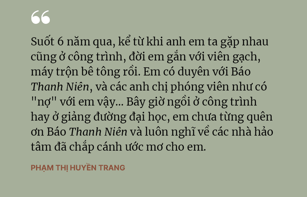 Nữ sinh phụ hồ và điểm “Chạm vào ước mơ” thành kỹ sư xây dựng - Ảnh 7. Nữ sinh phụ hồ và điểm “Chạm vào ước mơ” thành kỹ sư xây dựng - Ảnh 7.