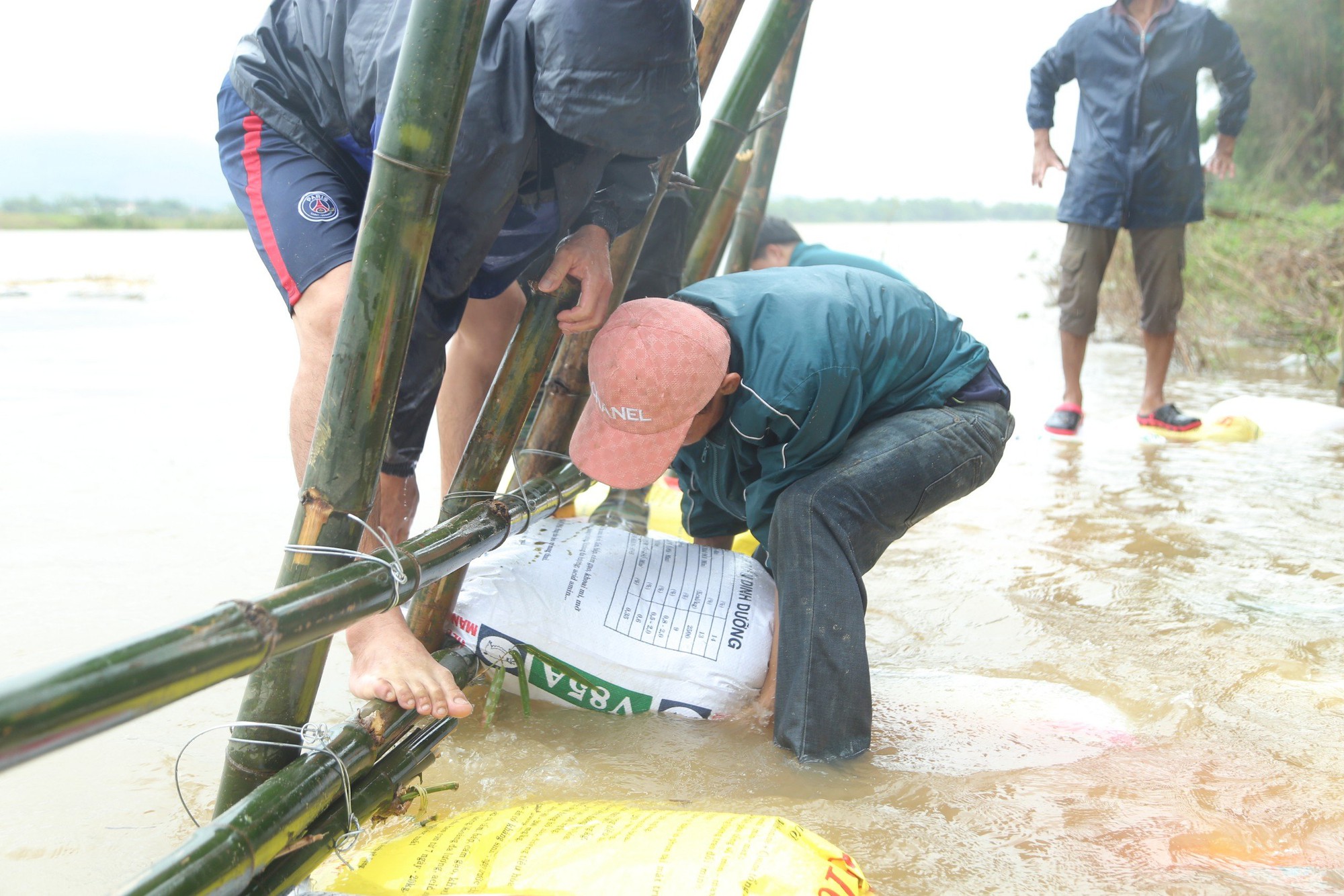 Quảng Nam: Sạt lở nghiêm trọng, cả làng đội mưa ‘vá’ lại bờ sông Vu Gia  - Ảnh 5.