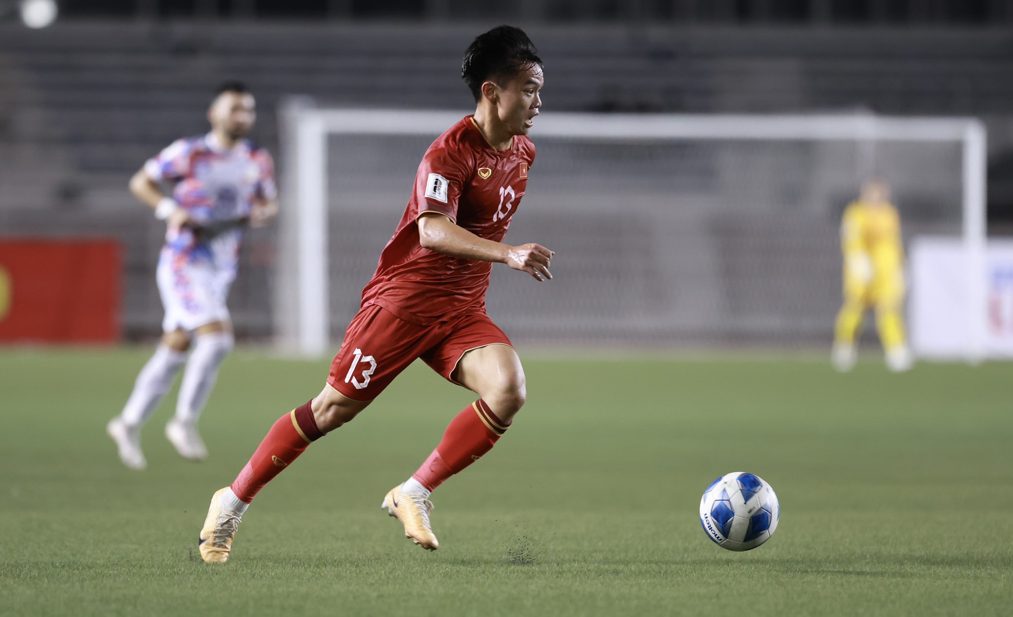 Hồ Văn Cường trong trận gặp đội tuyển Philippines tại vòng loại World Cup 2026