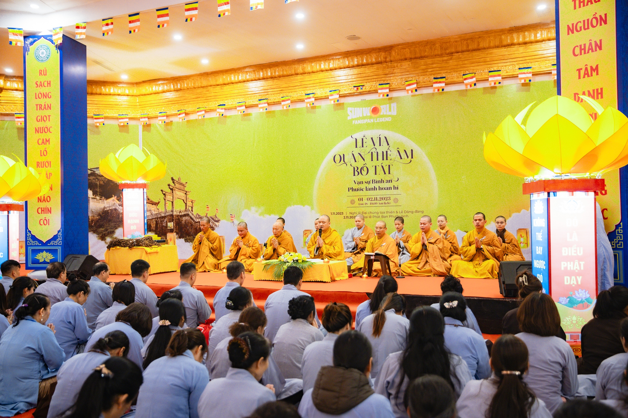 Hàng trăm Phật tử về đỉnh thiêng Fansipan dự lễ vía Quán Thế Âm xuất gia  - Ảnh 8.