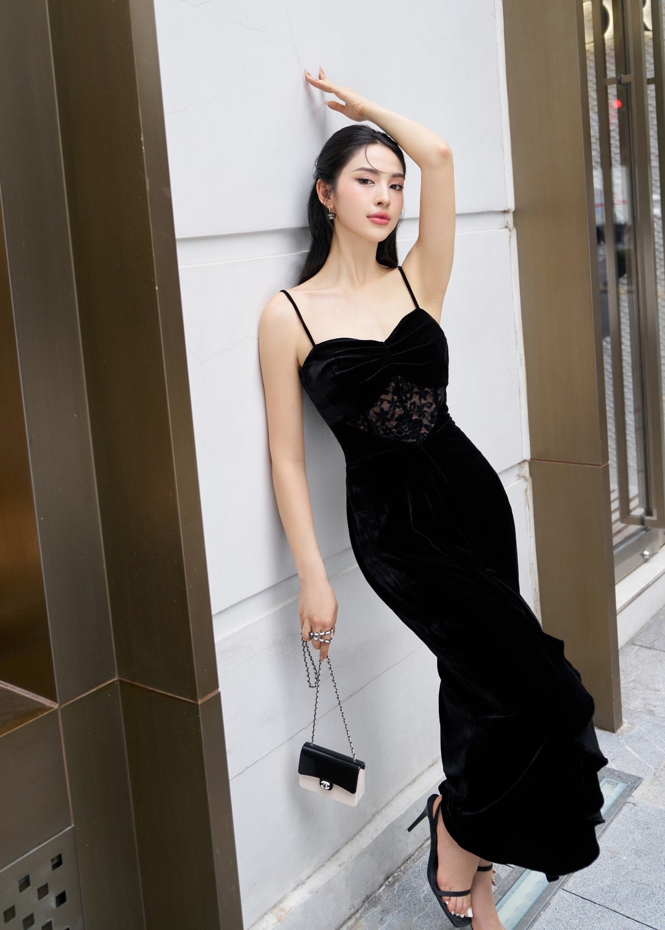 Mẫu Mới Keng Đầm Váy Nữ Chất Vải Nhung Phối Viền Trắng Tay Phồng Duyên Dáng  Thiết Kế tinh tế phá cách việt | Lazada.vn