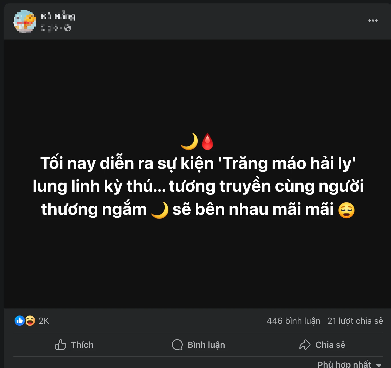 'Trăng máu Hải Ly xuất hiện vào tối nay là thông tin sai sự thật' - Ảnh 1. 'Trăng máu Hải Ly xuất hiện vào tối nay là thông tin sai sự thật' - Ảnh 1.