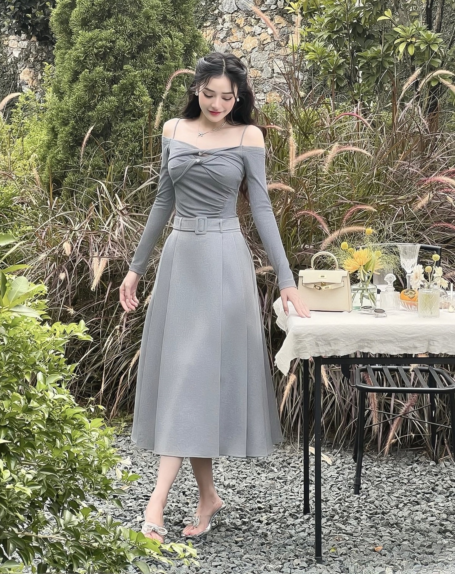 Váy đầm dự tiệc tiểu thư sang chảnh - Dương Fashion