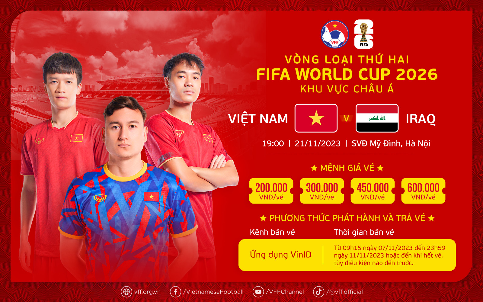 Mua vé xem đội tuyển Việt Nam đấu Iraq ở vòng loại World Cup bằng cách nào? - Ảnh 1.