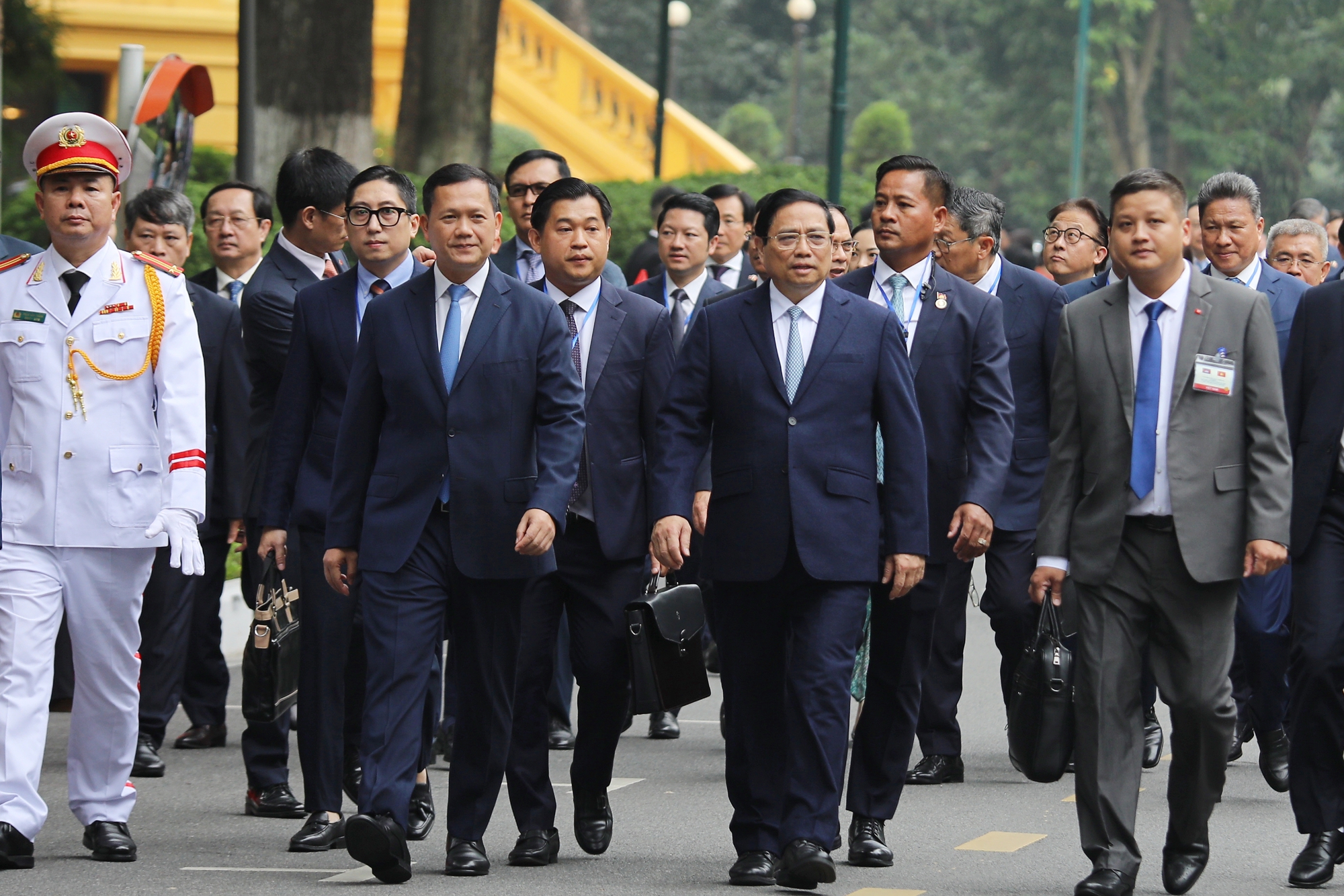 Thủ tướng Phạm Minh Chính chủ trì lễ đón Thủ tướng Campuchia Hun Manet - Ảnh 5.