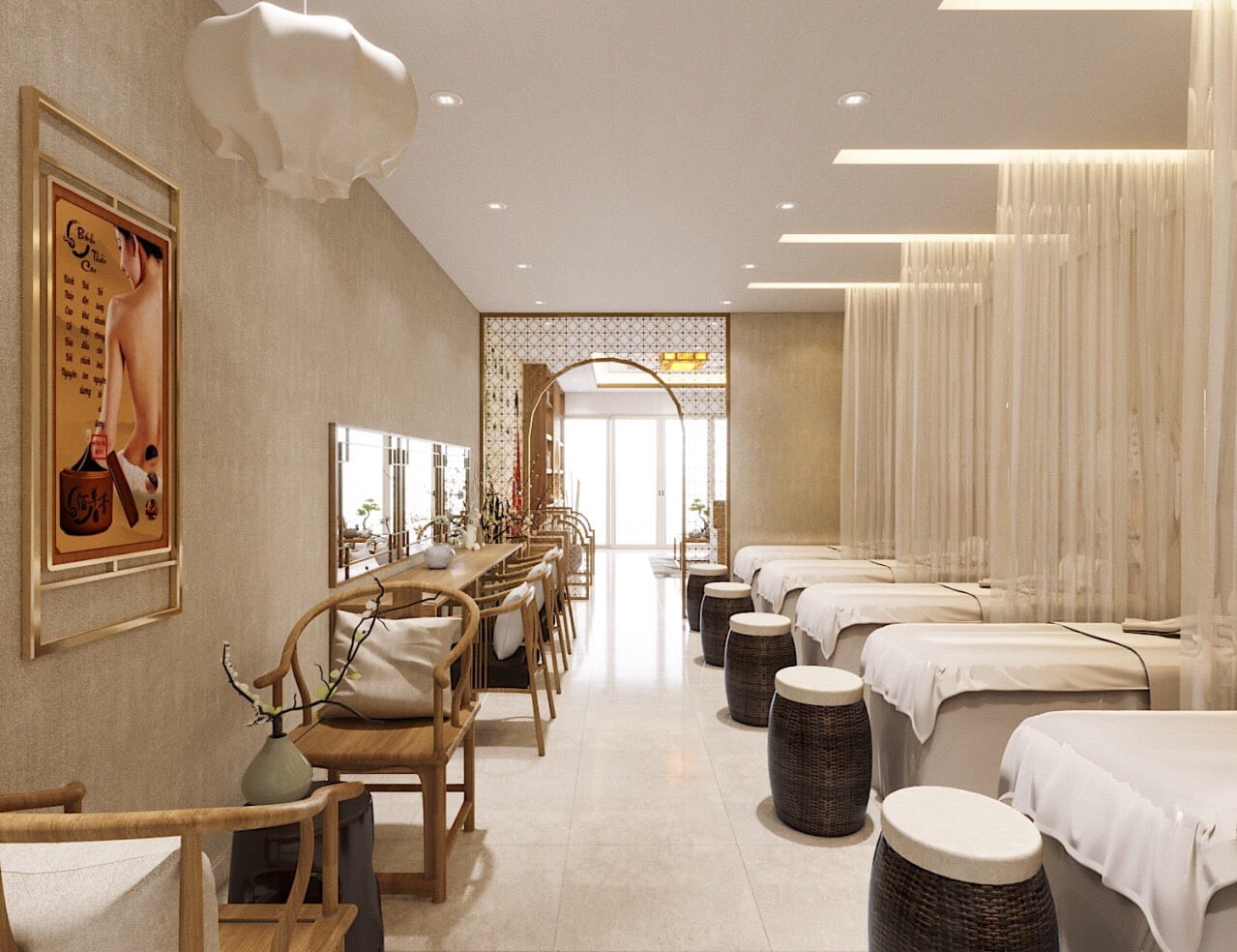 Tổng hợp 10+ mẫu thiết kế spa đông y đẹp, sang trọng và thư giãn - Ảnh 14.