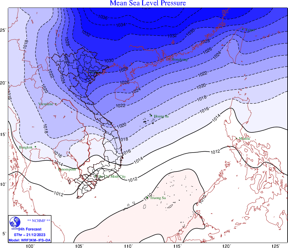 Tin tức thời tiết hôm nay, 21.12.2023: Bắc bộ rét đậm, miền Trung mưa lớn cục bộ - Ảnh 1.