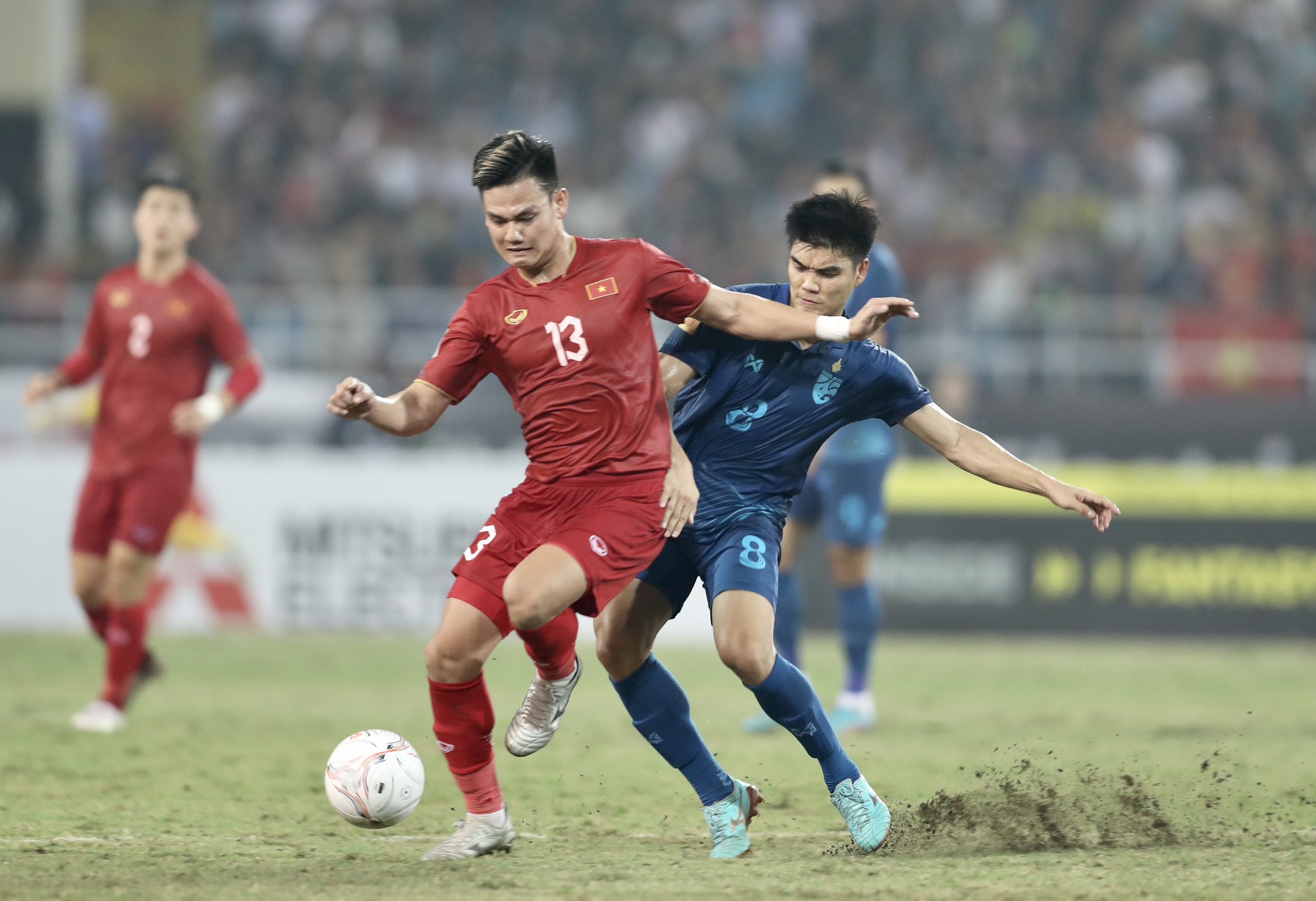 Tấn Tài trong trận gặp Thái Lan tại AFF Cup 2022