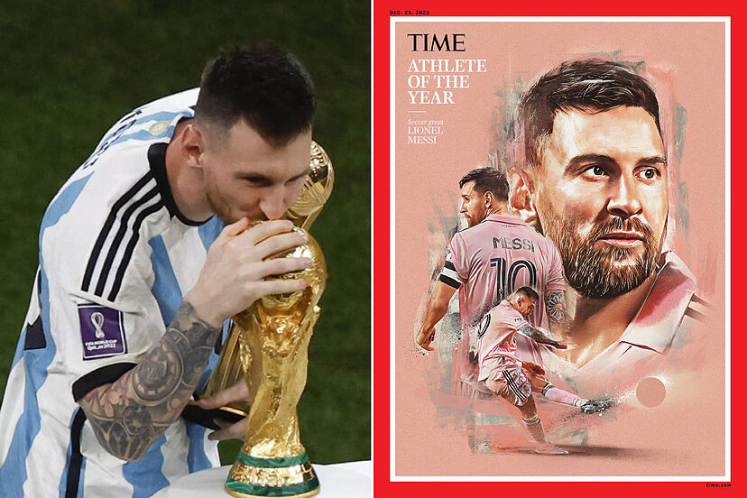Messi trở thành cầu thủ bóng đá đầu tiên được tạp chí Time vinh danh - Ảnh 1.
