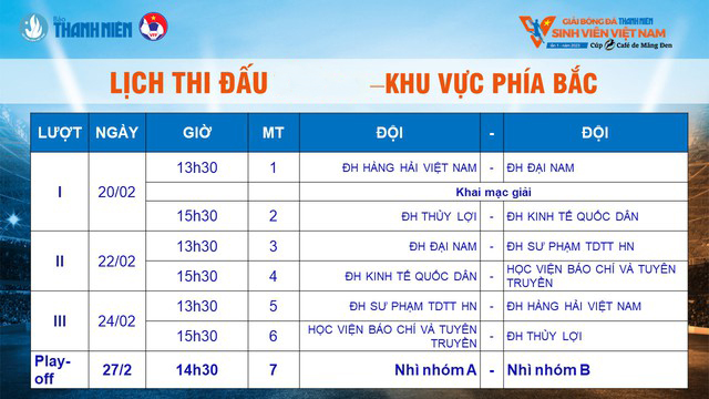 Lịch thi đấu vòng loại giải bóng đá Thanh Niên Sinh viên Việt Nam 2023 - Ảnh 3.