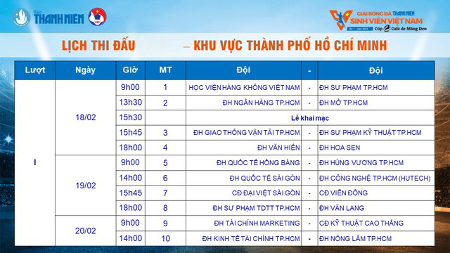 Lịch thi đấu vòng loại giải bóng đá Thanh Niên Sinh viên Việt Nam 2023 - Ảnh 7.