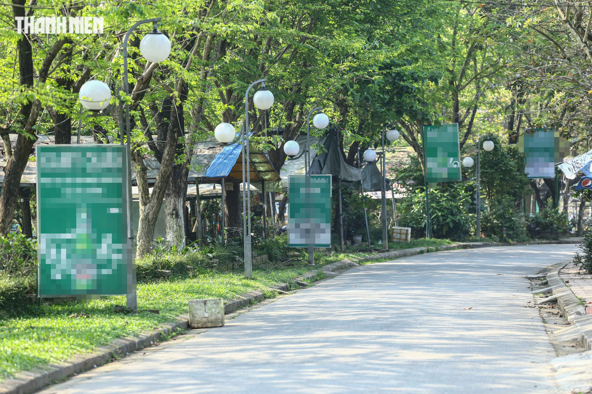 Các hàng quán lấn chiếm công viên Trịnh Công Sơn sẽ bị thu hồi mặt bằng