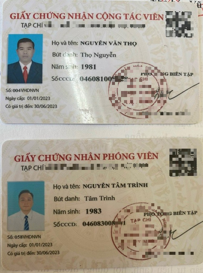 Đồng Nai: Khởi tố 2 bị can 'có giấy chứng nhận phóng viên, cộng tác viên' của một tạp chí - Ảnh 1.