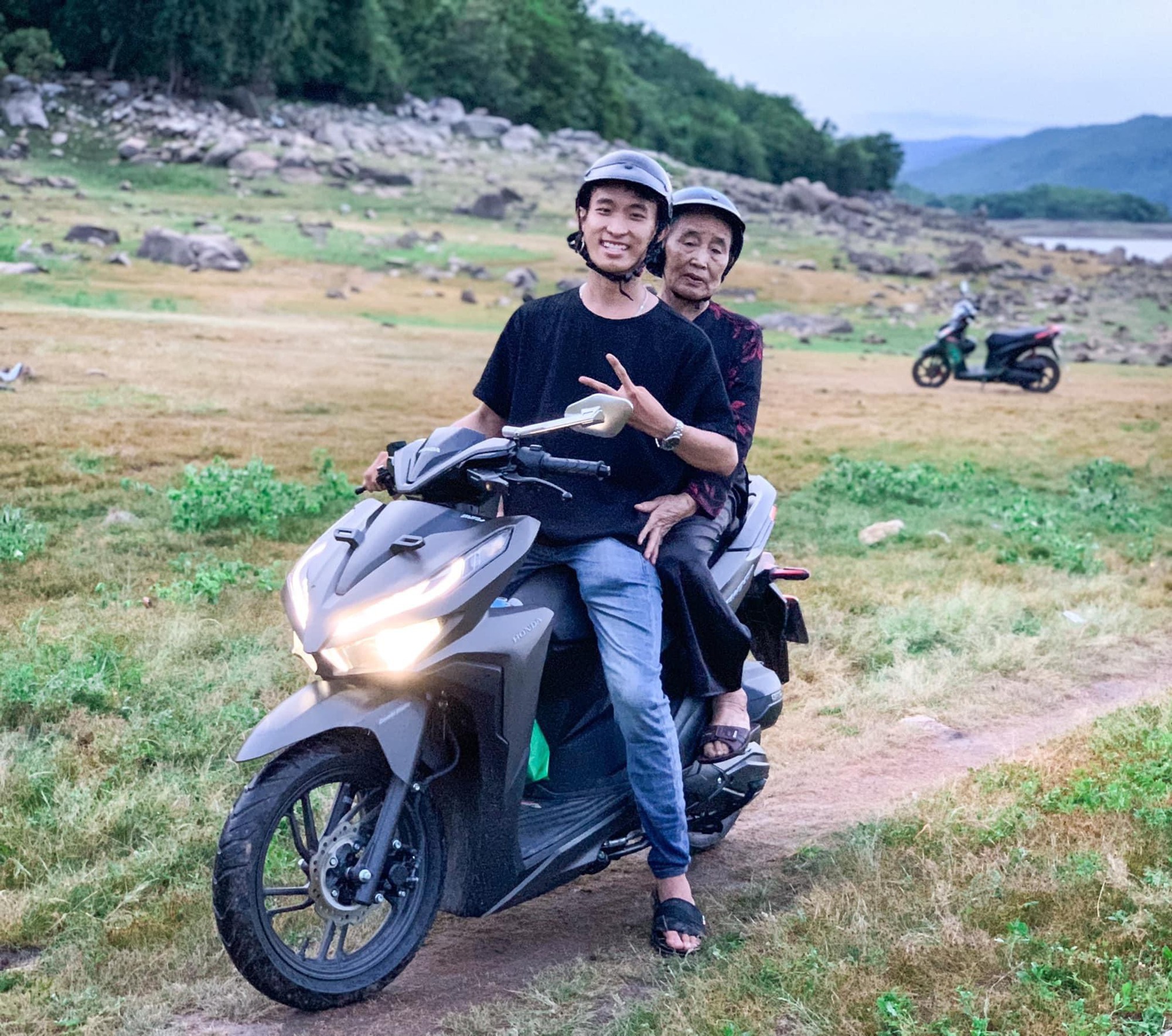 90 year old Grandmother Is passionate On A Motorcycle With Her
