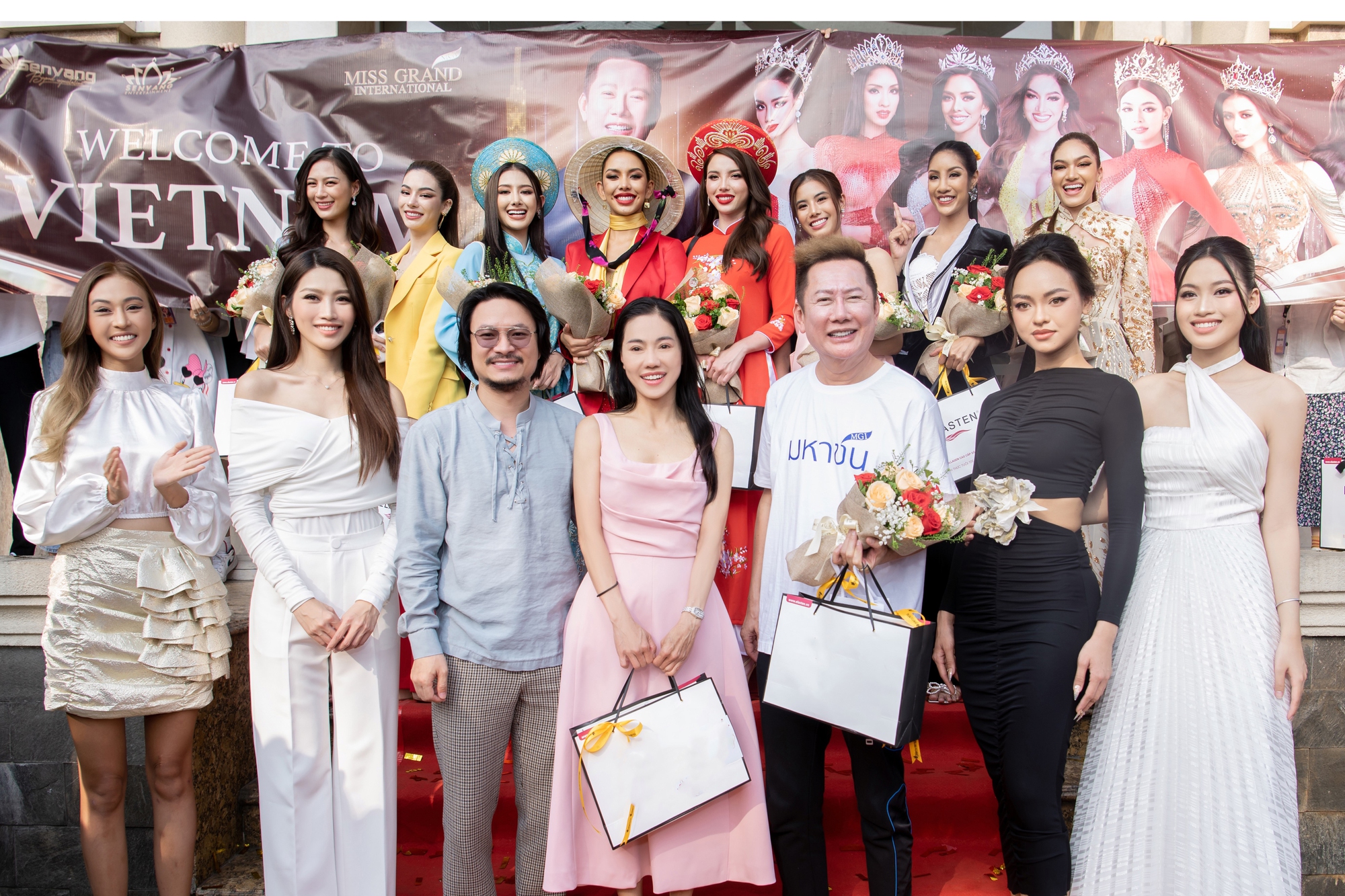 Hoa hậu Thùy Tiên, Thiên Ân vắng mặt trong buổi đón chủ tịch Miss Grand International - Ảnh 5.