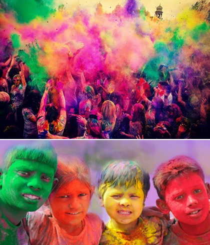 Lễ hội nổi tiếng thế giới Holi, ném nước màu và bột vào nhau trong vui sướng - Ảnh 3.
