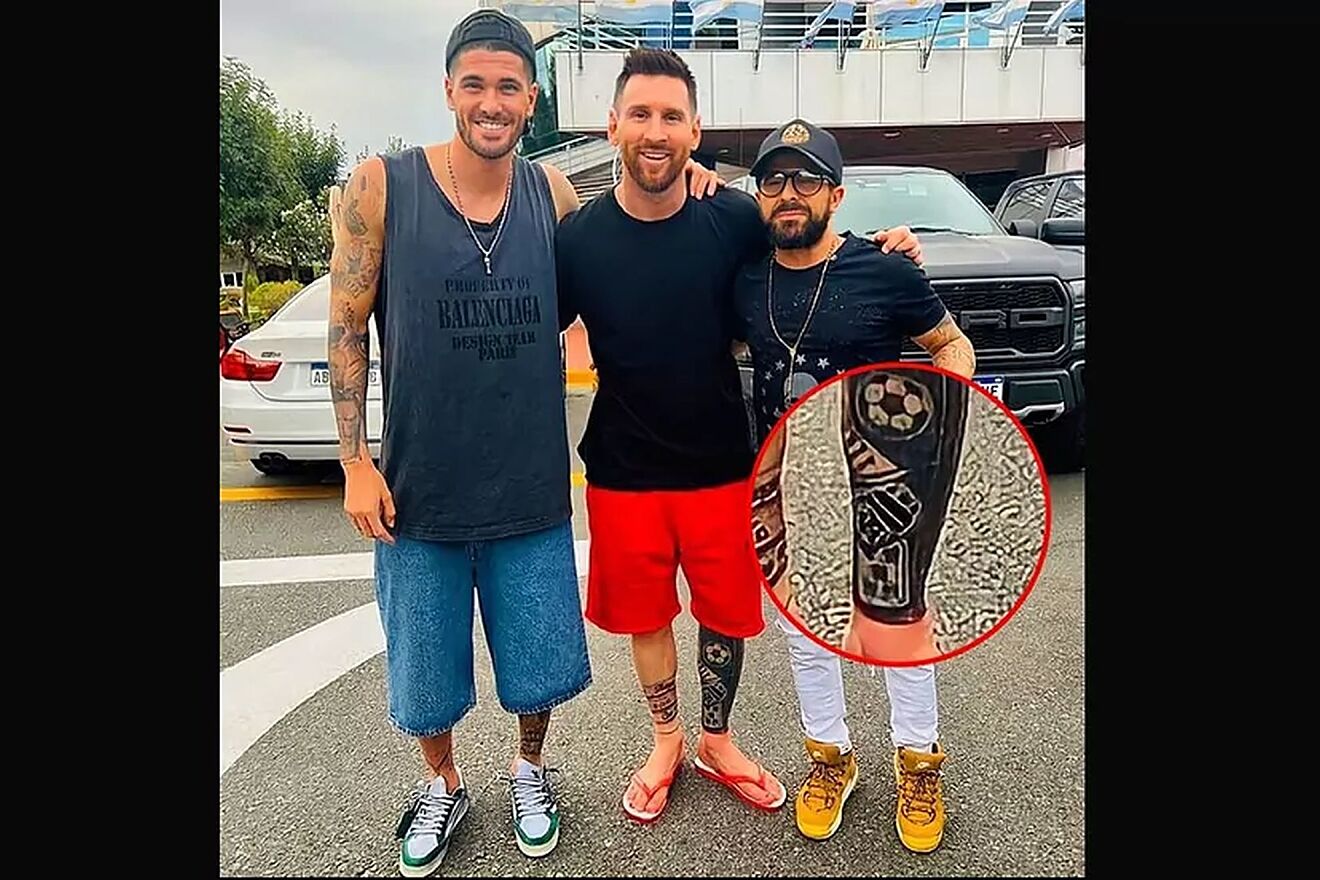 Messi khoe hình xăm kín chân trái ma thuật