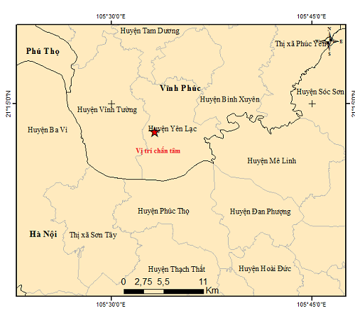 Động đất xảy ra ở Lai Châu, Vĩnh Phúc: Một trường mầm non bị nứt tường  - Ảnh 1.