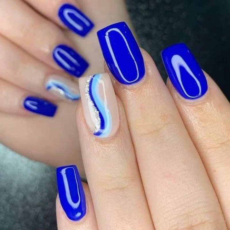 Sơn gel nhật màu xanh coban - sơn gel móng tay nail samsam