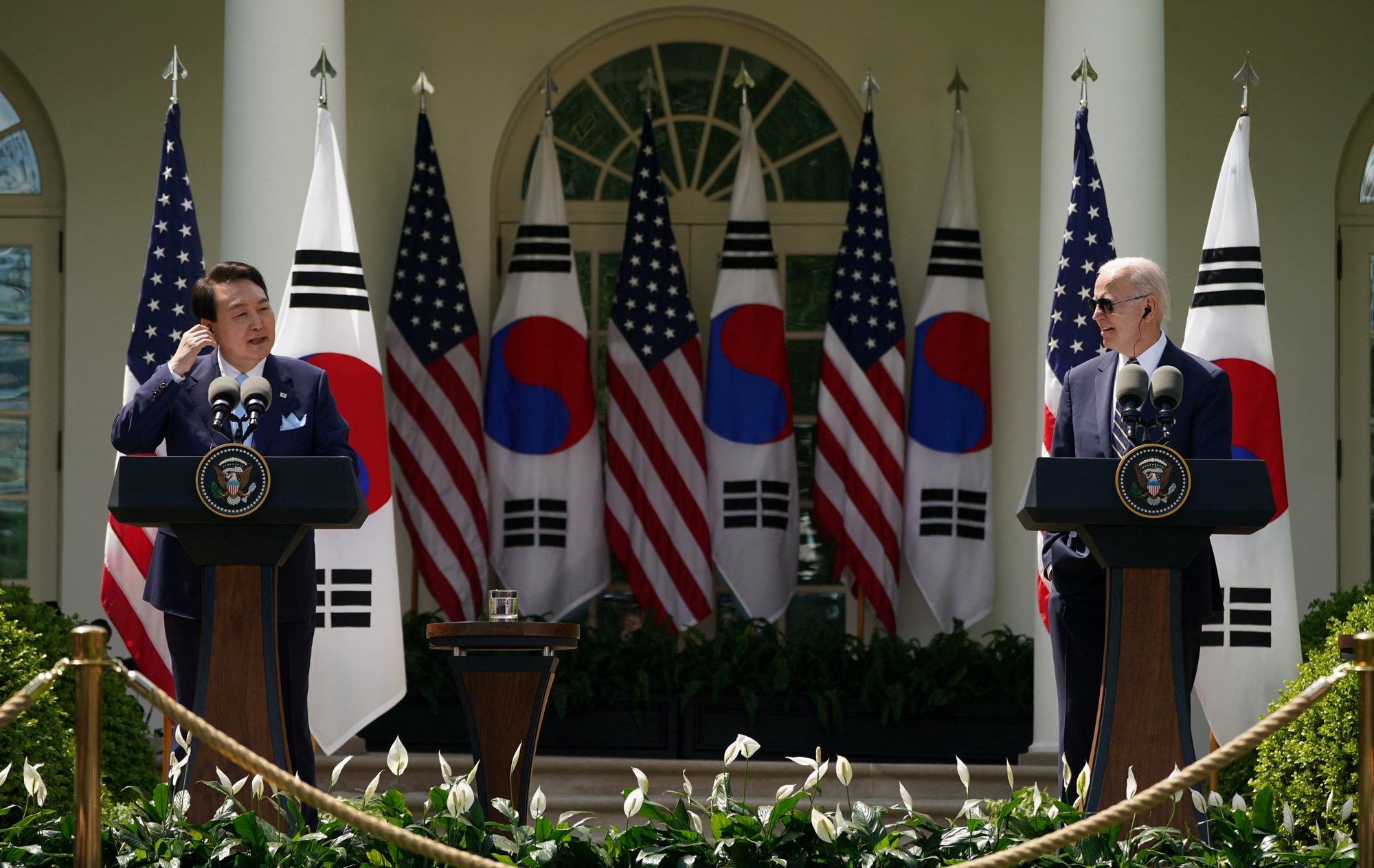 Hàn Quốc, Mỹ công bố kế hoạch hạt nhân răn đe Triều Tiên - Ảnh 1.