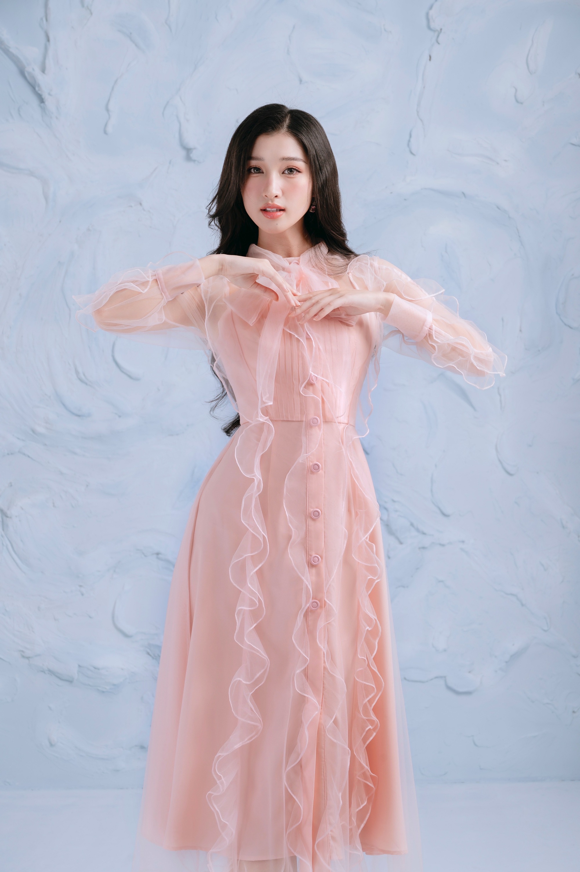 váy đầm tiệc dạ hội màu hồng pastel-A01 - MYMY DRESS VÁY TIỆC