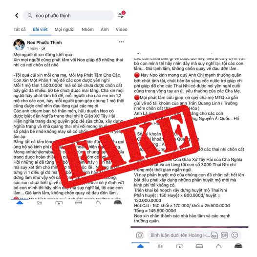 Noo Phước Thịnh cảnh báo khi bị giả mạo Facebook kêu gọi từ thiện - Ảnh 1.