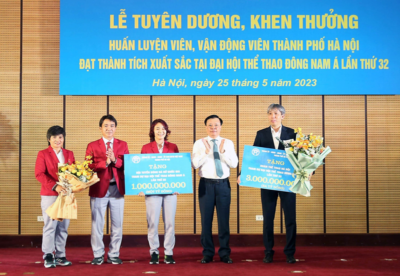 Các VĐV, HLV Hà Nội nhận thưởng lớn sau SEA Games 32 - Ảnh 5.
