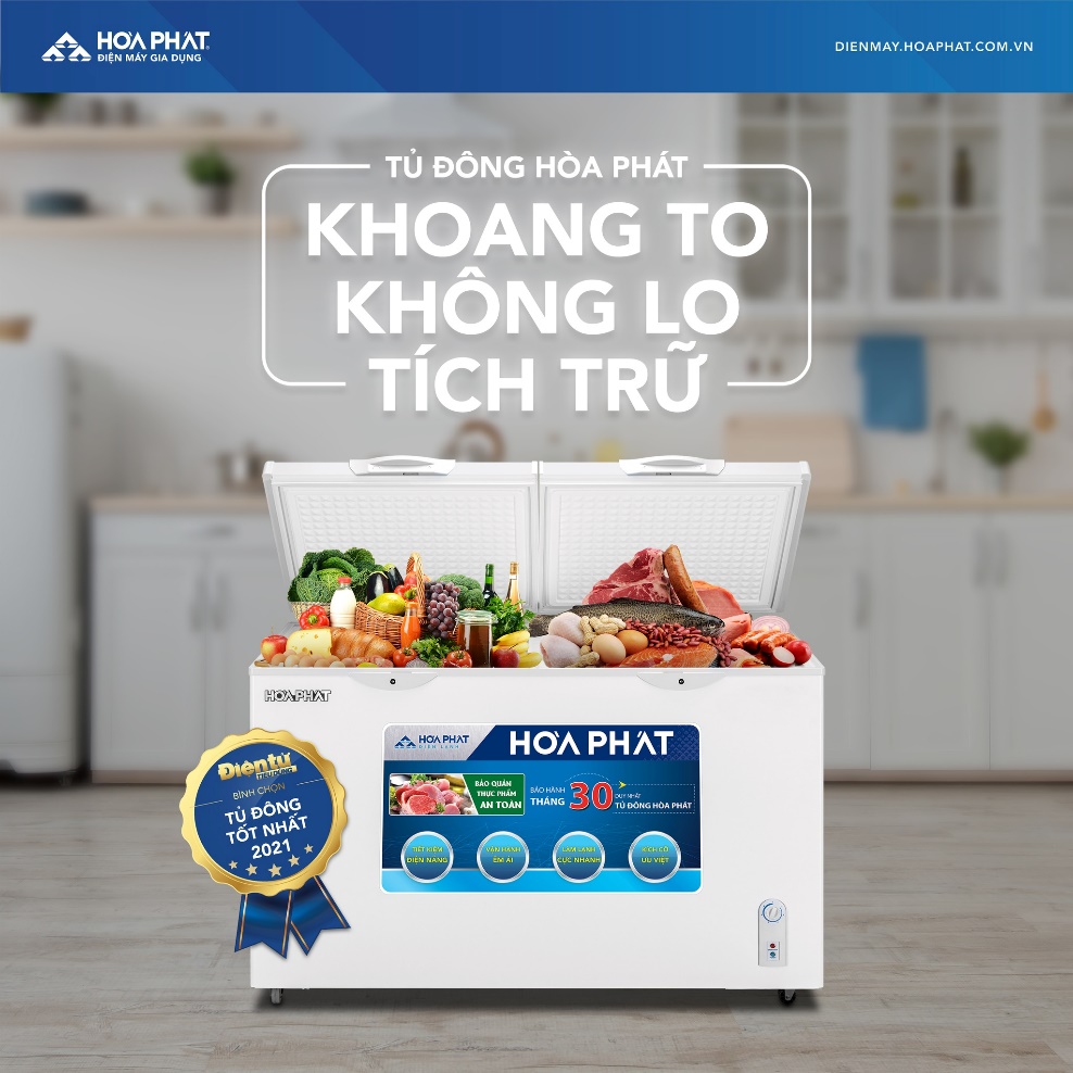 Hoa Phat បើកដំណើរការម៉ាស៊ីនបង្កកដែលមានសមត្ថភាពធំ សន្សំសំចៃអគ្គិសនីបាន ៥០% - រូបថត ២. Hòa Phát trình làng dòng tủ đông có dung tích khủng, tiết kiệm điện đến 50% - Ảnh 2.