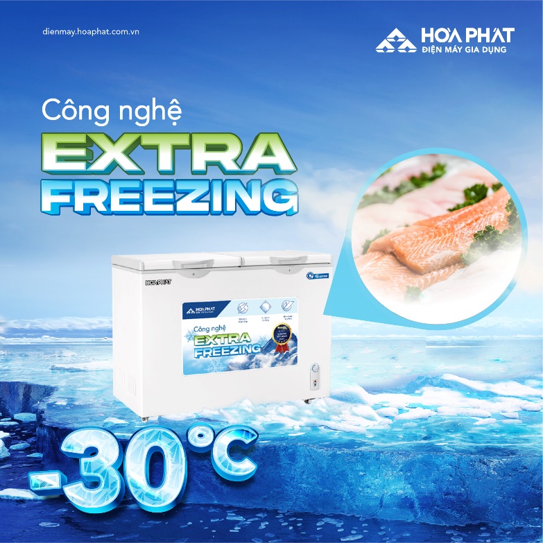 Hoa Phat បើកដំណើរការម៉ាស៊ីនបង្កកដែលមានសមត្ថភាពធំ សន្សំសំចៃអគ្គិសនីបាន ៥០% - រូបថត ៣. Hòa Phát trình làng dòng tủ đông có dung tích khủng, tiết kiệm điện đến 50% - Ảnh 3.