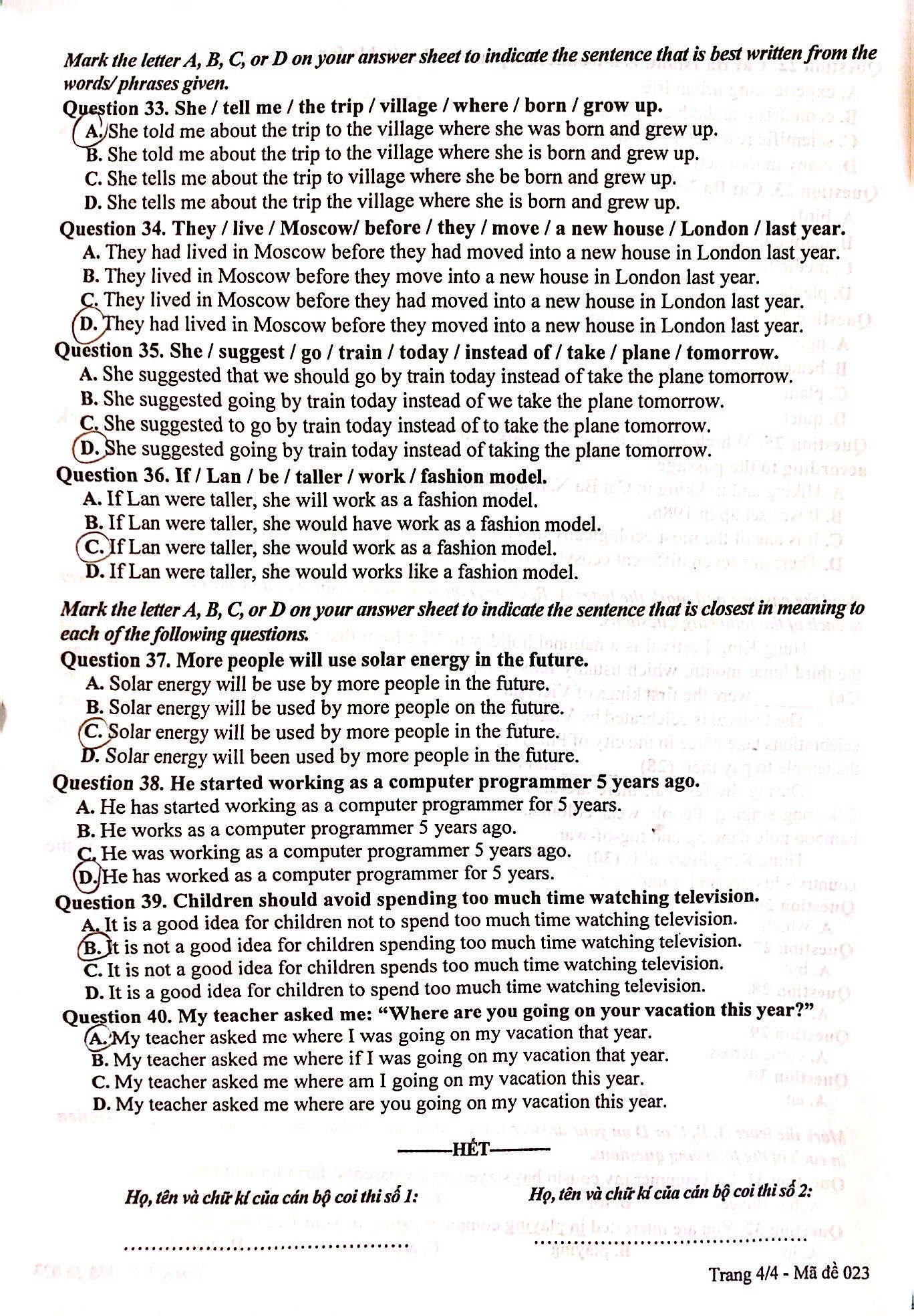 Tuyển tập đề thi vào 10 tiếng Anh Hà Nội có khó lắm không? Kinh nghiệm làm bài đạt điểm tối đa.