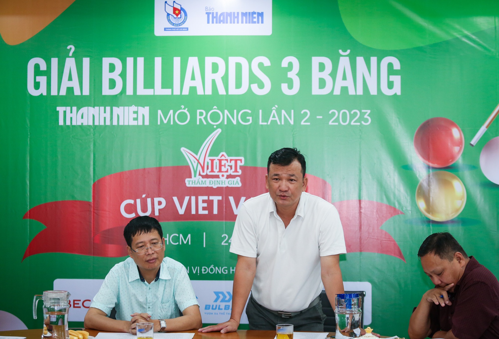 48 tay cơ tranh tài tại giải billiards 3 băng Thanh Niên mở rộng 2023 - Ảnh 1.