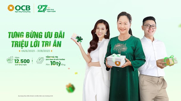 Hơn 12.500 quà tặng ngay được OCB dành tặng khách hàng nhân dịp sinh nhật