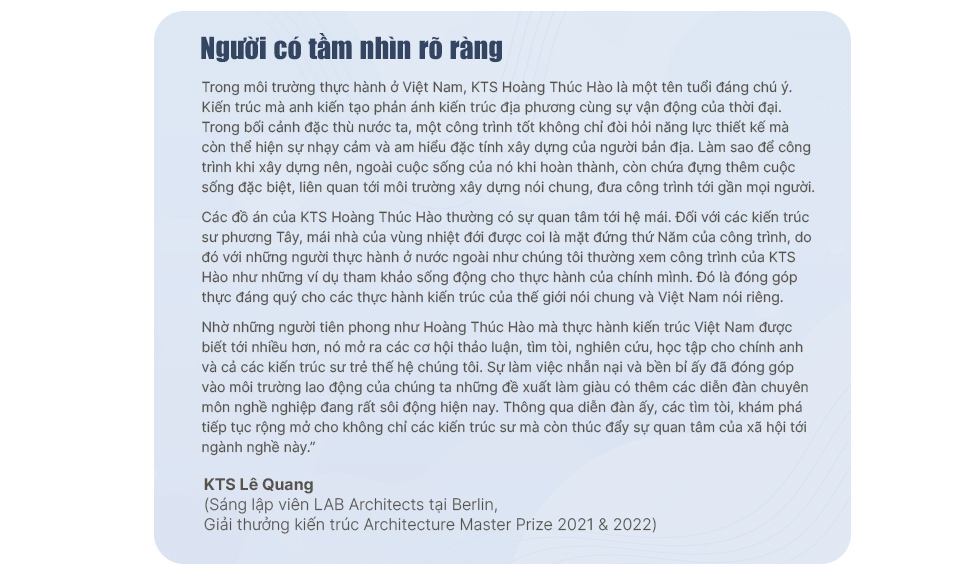 Kiến trúc sư Hoàng Thúc Hào: “1+1 > 2” là kiến trúc hạnh phúc - Ảnh 11.