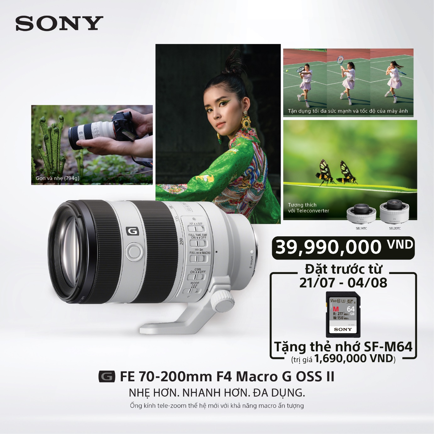 Sony Ra Mắt Fe 70 200mm F4 Macro G Oss Ii Với Chất Lượng Hình ảnh Vượt Trội