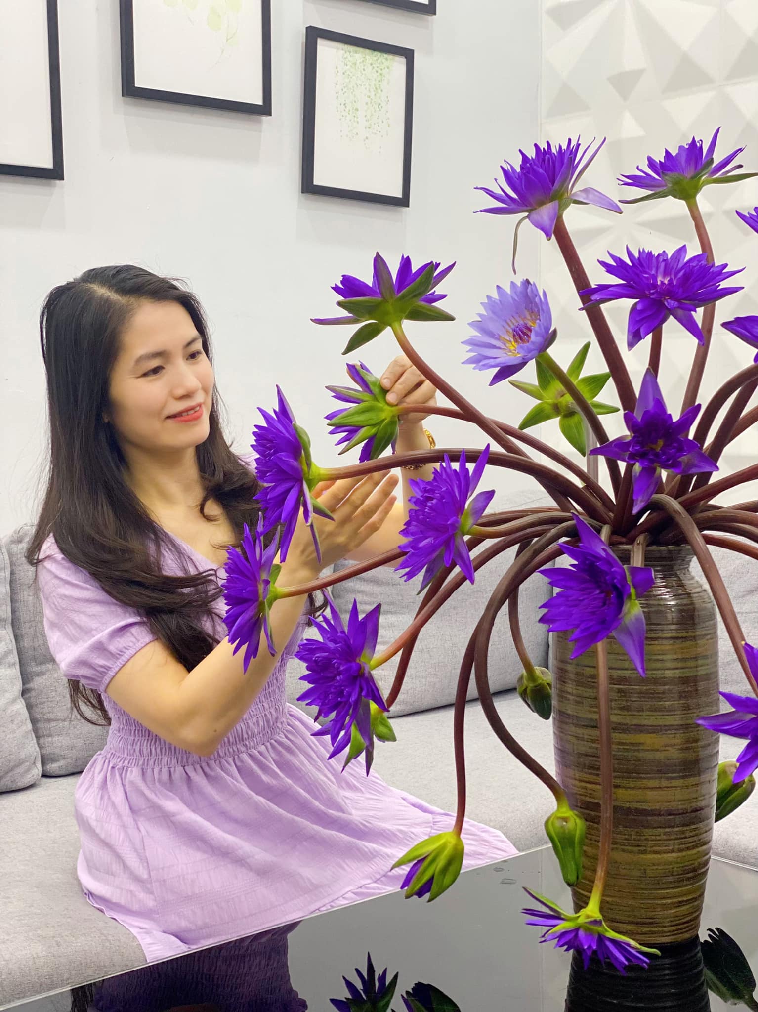 How to arrange 'Awake-sleep day' gun flowers with a thrilling posture - Photo 1.