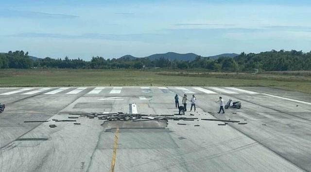 Sân bay Vinh mở cửa trở lại sau sự cố bong tróc đường băng - Ảnh 2.