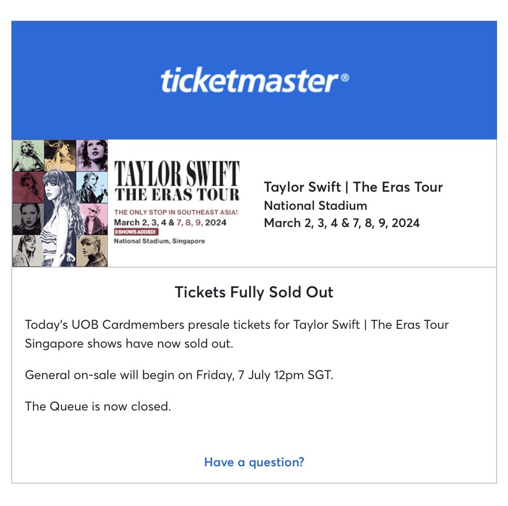 Sôi Sục Cuộc Chiến Săn Vé Concert Của Taylor Swift Tại Singapore